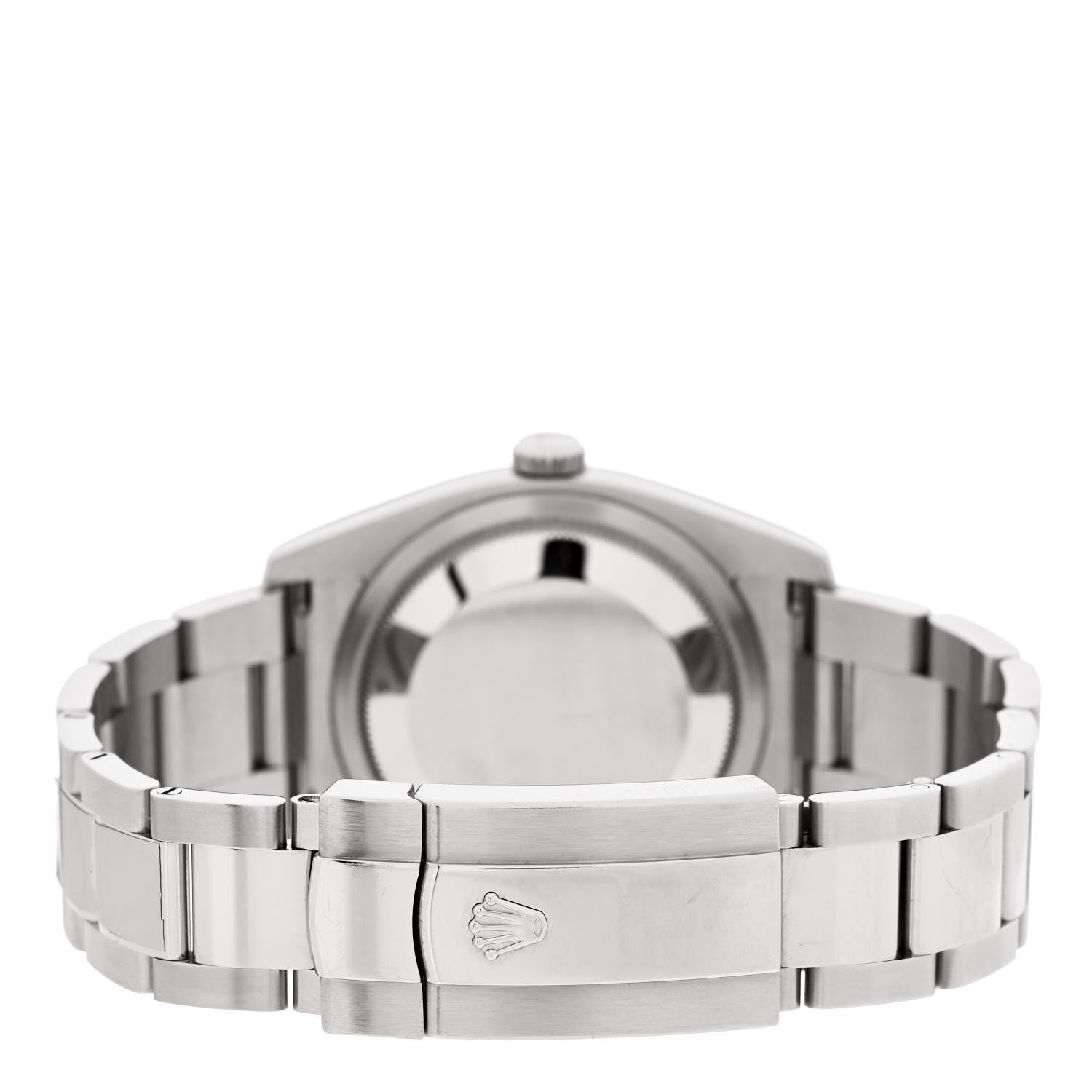 Rolex Stainless Steel 18K White Gold Diamond 36mm Oyster Perpetual Datejust Watch Silver 116234 3 of 5