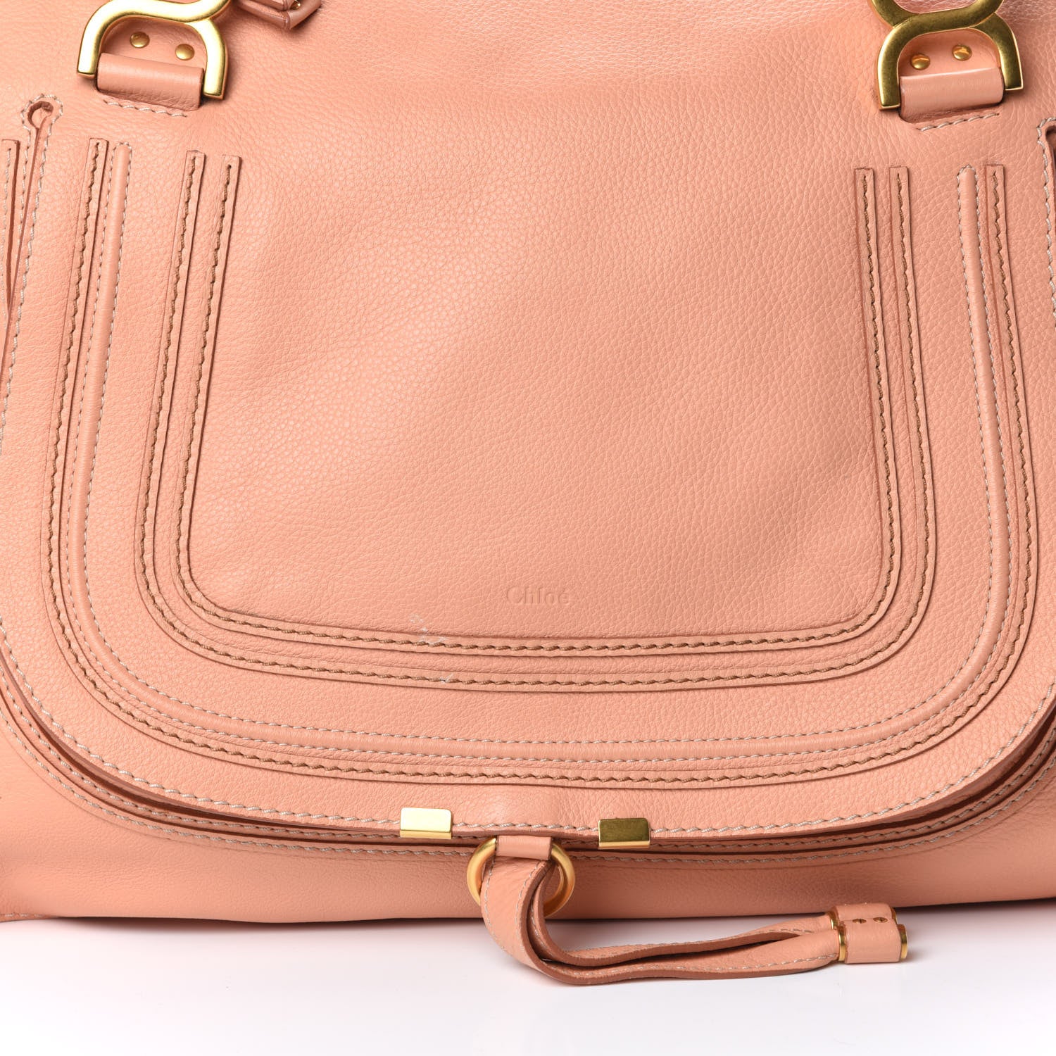 Chloe Calfskin Large Marcie Satchel Peach Pink 8 of 10