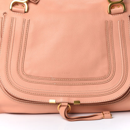 Chloe Calfskin Large Marcie Satchel Peach Pink 8 of 10