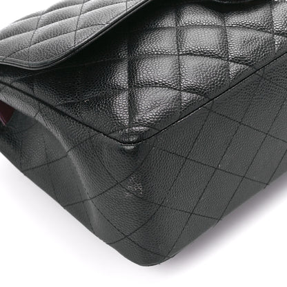 Chanel Caviar Quilted Jumbo Double Flap Black 10 of 12