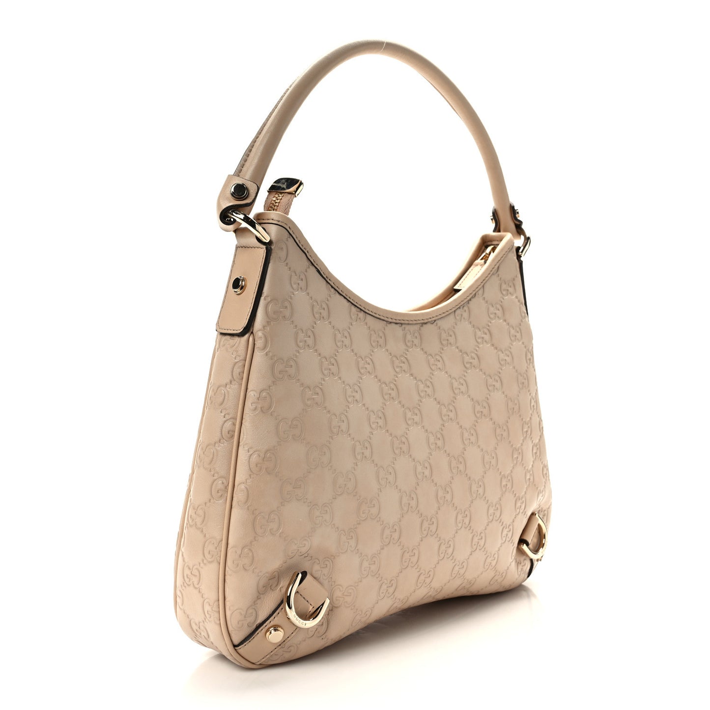 Guccissima Medium Abbey D Ring Hobo Beige