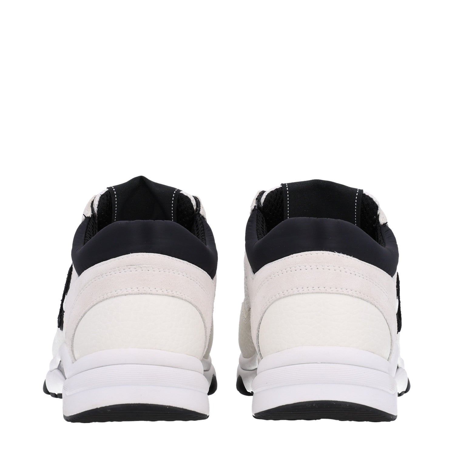 Chanel Mesh Suede Calfskin Grained Calfskin Womens CC Sneakers 38 White Black 6 of 10