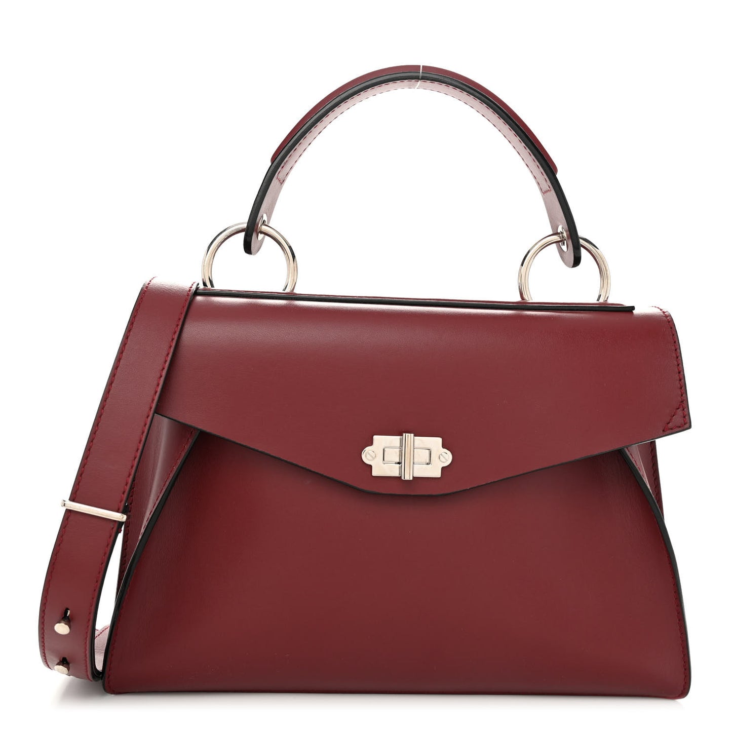 Calfskin Medium Hava Top Handle Bag Midnight Plum