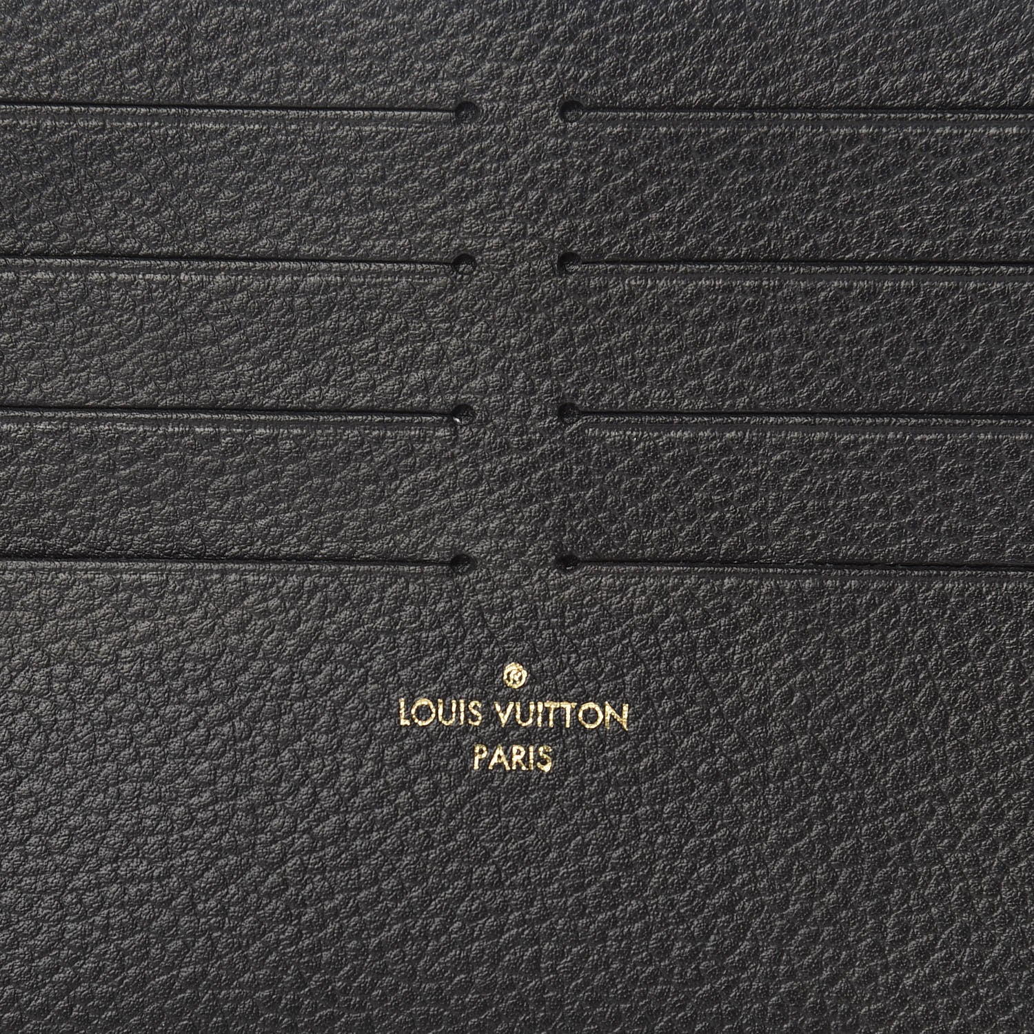 Louis Vuitton Calfskin Felicie Chain Wallet Card Holder Insert Black 6 of 7