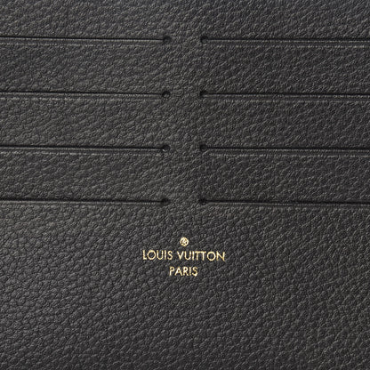 Louis Vuitton Calfskin Felicie Chain Wallet Card Holder Insert Black 6 of 7