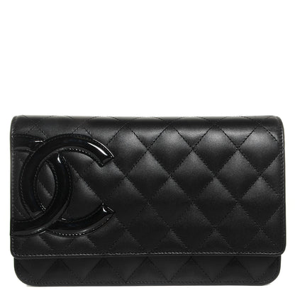 Chanel Calfskin Quilted Cambon Wallet On Chain WOC Black 1 of 9