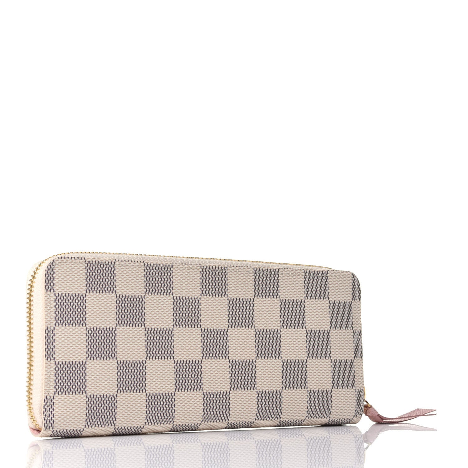 Louis Vuitton Damier Azur Clemence Wallet Rose Ballerine 2 of 4
