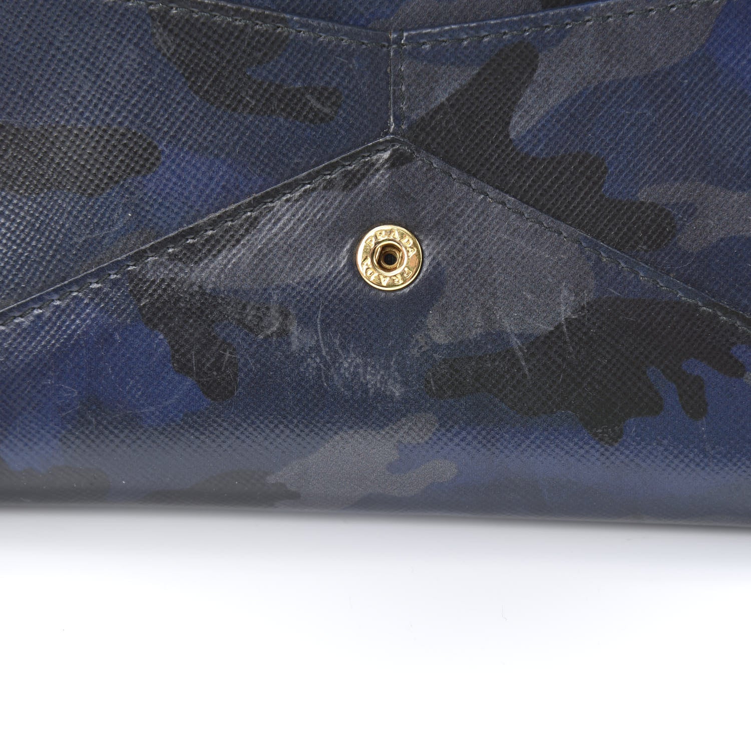 Prada Saffiano Camouflage Print Envelope Crossbody Wallet Baltico 11 of 13