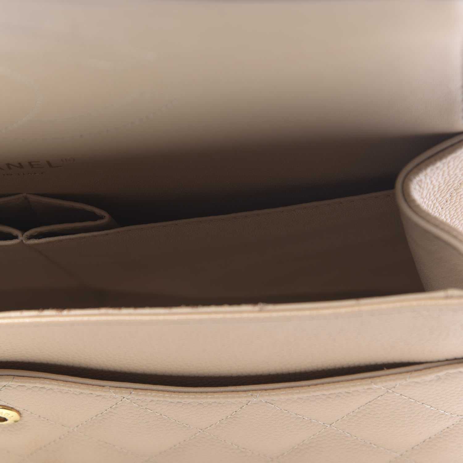 Chanel Caviar Quilted Jumbo Double Flap Beige Clair 17 of 21