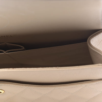 Chanel Caviar Quilted Jumbo Double Flap Beige Clair 17 of 21