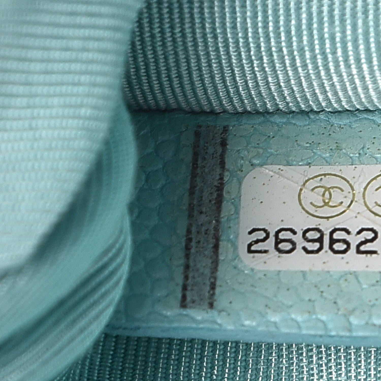 Chanel Caviar Quilted Small Cosmetic Case Light Blue 9 of 9