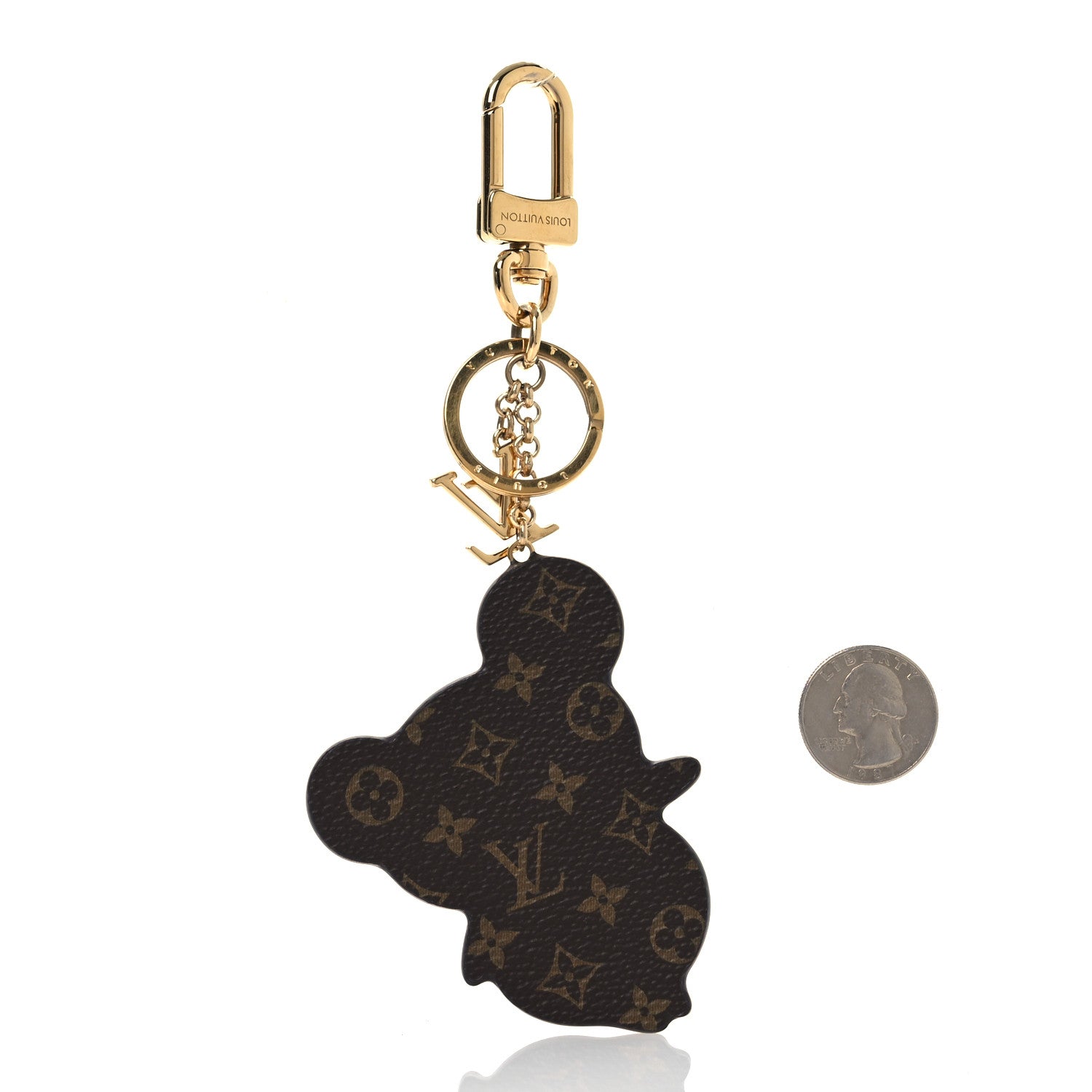 Louis Vuitton LV x TM Cowhide Monogram Superflat Panda Key Ring