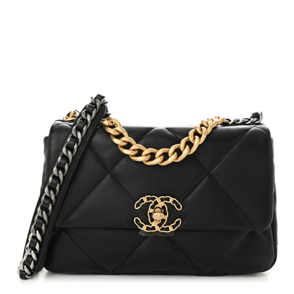 Chanel Lambskin Quilted Medium Chanel 19 Flap Black 1 of 10