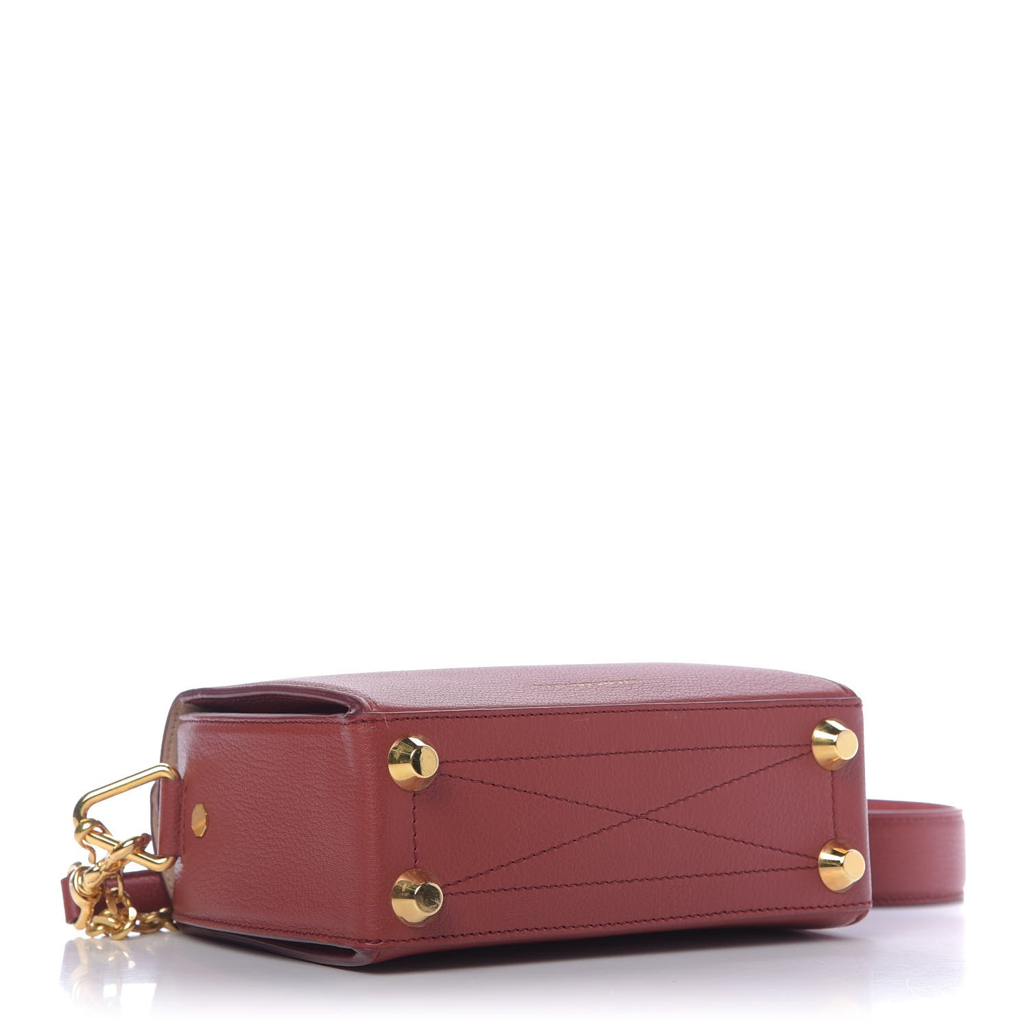 Alexander McQueen Silky Amish Grain Calfskin Box Shoulder Bag 19 Lacquered Red 4 of 9