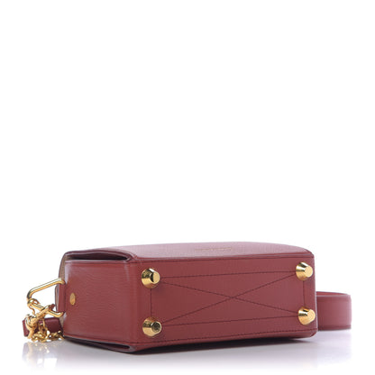 Alexander McQueen Silky Amish Grain Calfskin Box Shoulder Bag 19 Lacquered Red 4 of 9