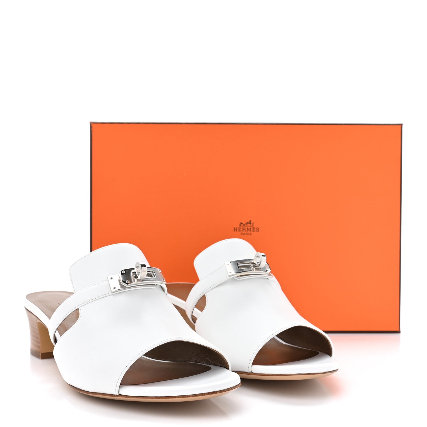Hermes Goatskin Candy Sandals 39 White 11 of 11