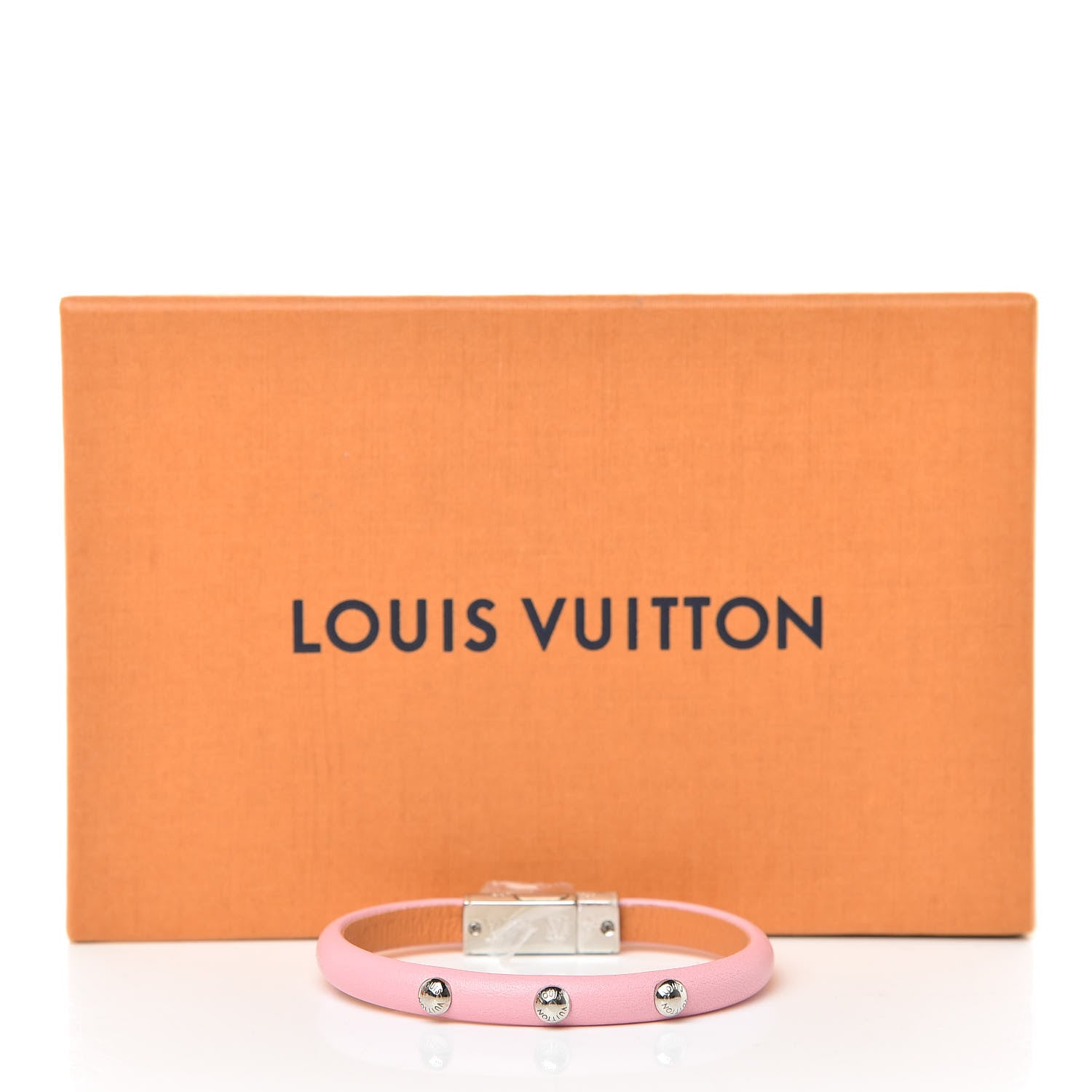 Louis Vuitton Calfskin Yummy LV Bracelet 17 Pink 8 of 8