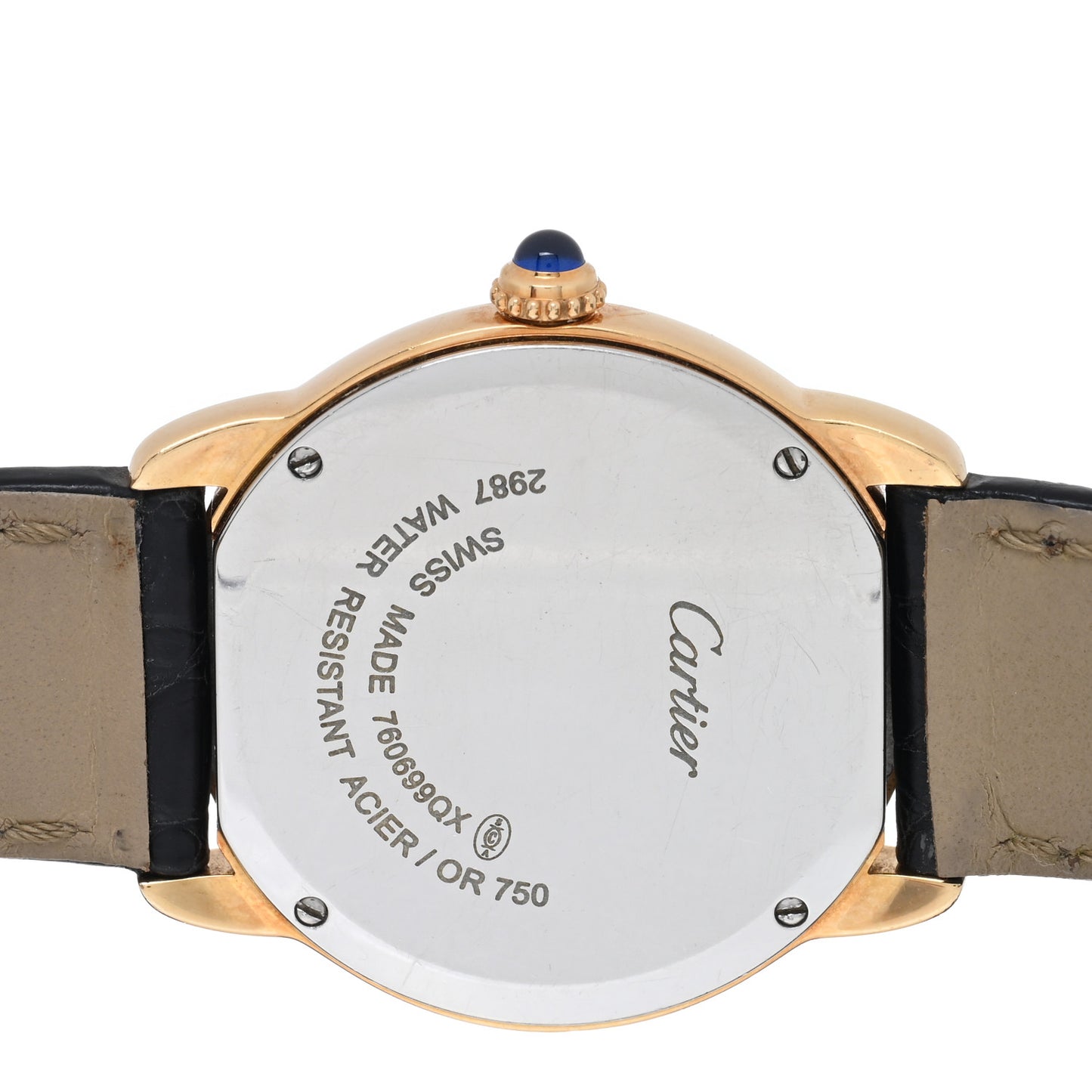 Stainless Steel 18K Yellow Gold Alligator 29mm Ronde Solo Quartz Watch