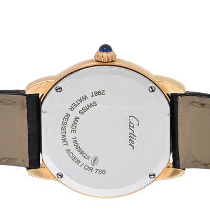 Cartier Stainless Steel 18K Yellow Gold Alligator 29mm Ronde Solo Quartz Watch 4 of 5