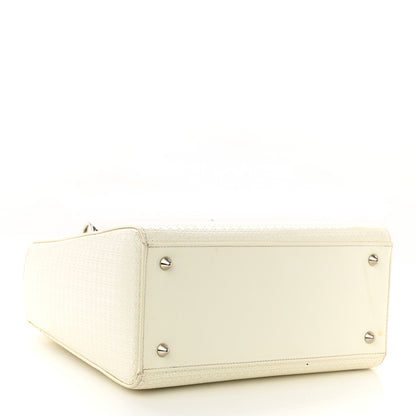 Christian Dior Patent Micro-Cannage Medium Lady Dior White 4 of 18