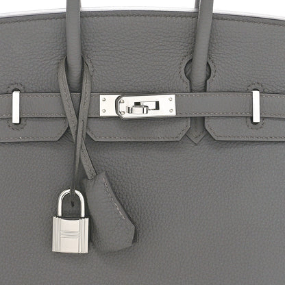 Hermes Togo Birkin 25 Etain 8 of 11
