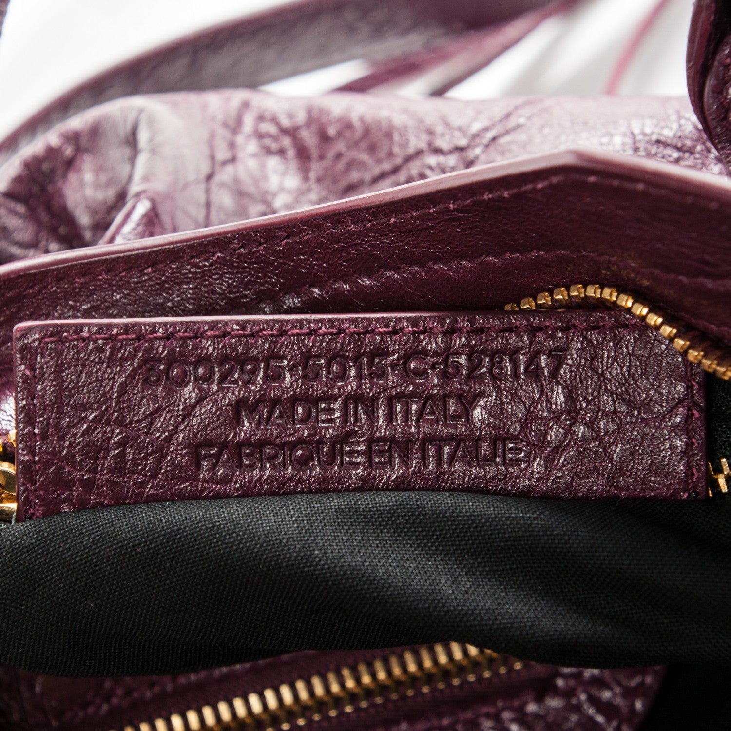 Balenciaga Agneau Classic Gold Hardware Mini City Violet Prune 8 of 8