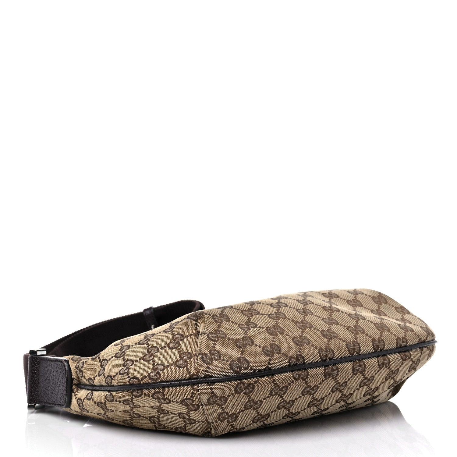 Gucci Monogram Medium Half Moon Hobo Dark Brown 5 of 16