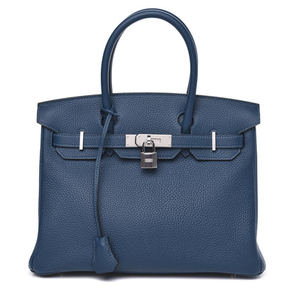 Hermes Taurillon Clemence Birkin 30 Deep Blue 1 of 10