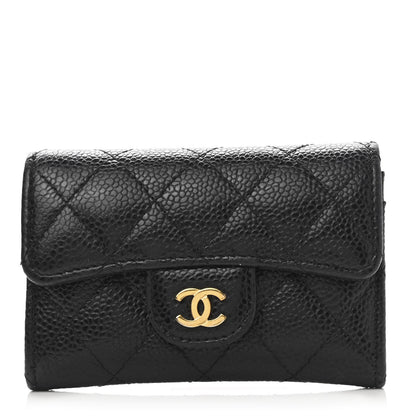 Chanel Caviar Quilted Flap Card Holder Black 1 of 11