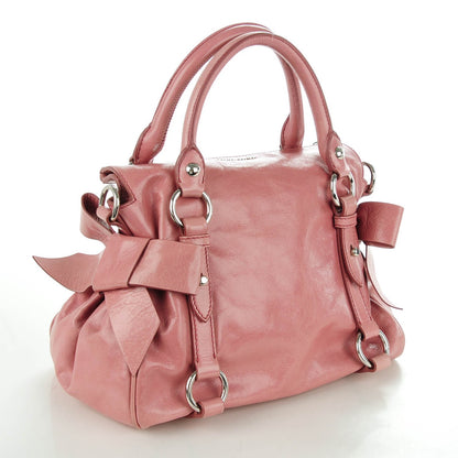 Miu Miu Vitello Lux Mini Bow Bag Loto 3 of 7