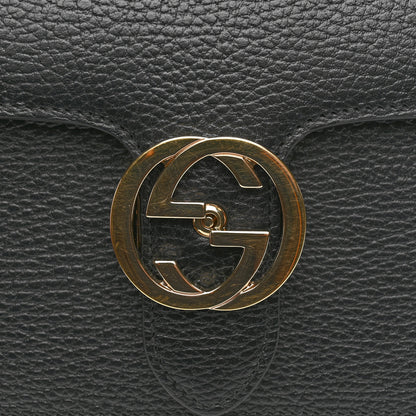 Gucci Dollar Calfskin Small Interlocking G Shoulder Bag Black 11 of 14