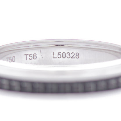Boucheron 18K White Gold PVD Quatre Black Edition Wedding Band Ring 56 7.75 6 of 7