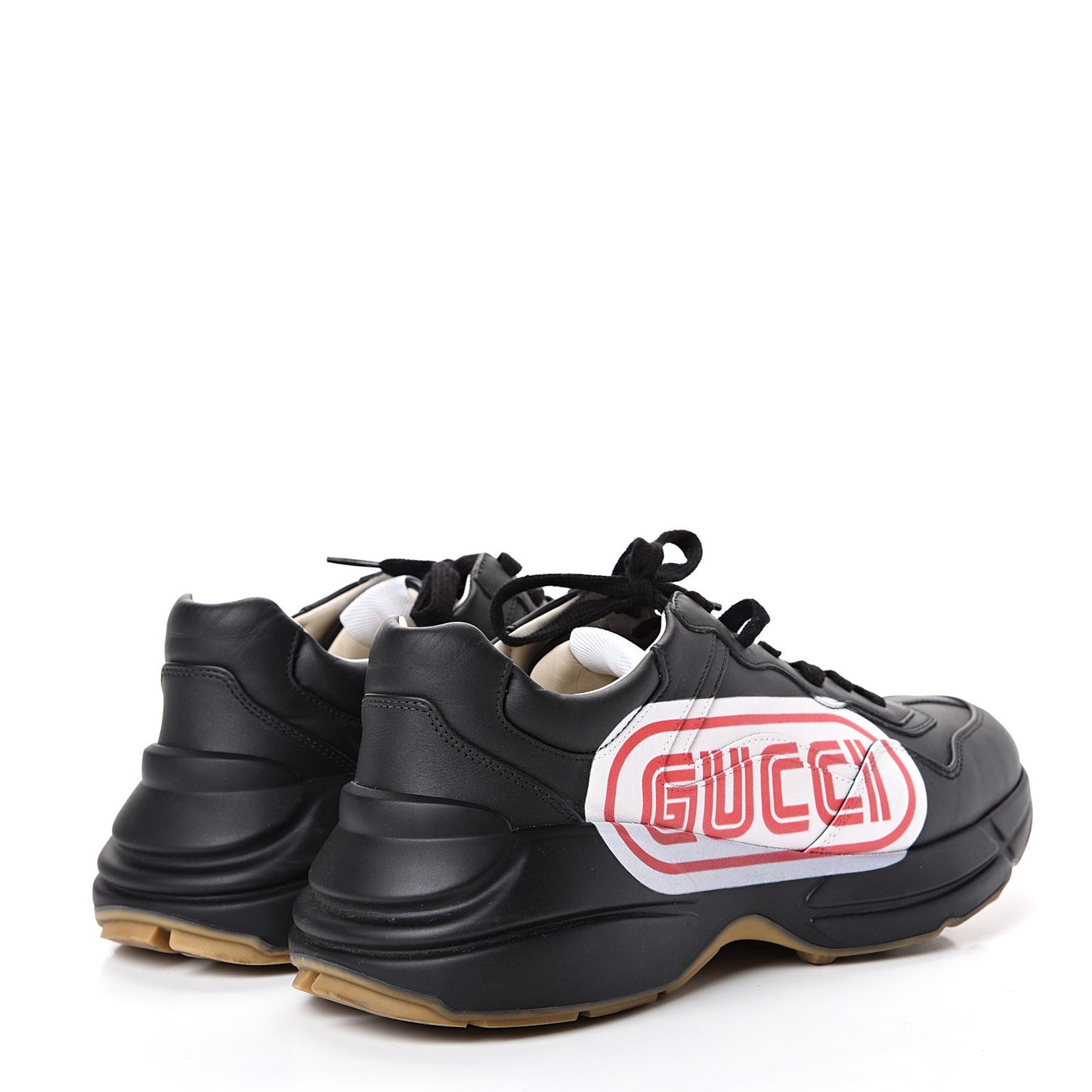 X SEGA Calfskin Logo Mens Rhyton Sneakers 8 Black
