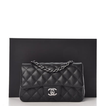 Chanel Iridescent Caviar Quilted Mini Rectangular Flap Black 8 of 8