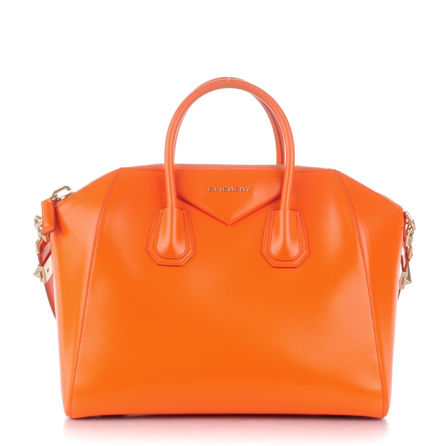 Shiny Lord Calfskin Medium Antigona Orange