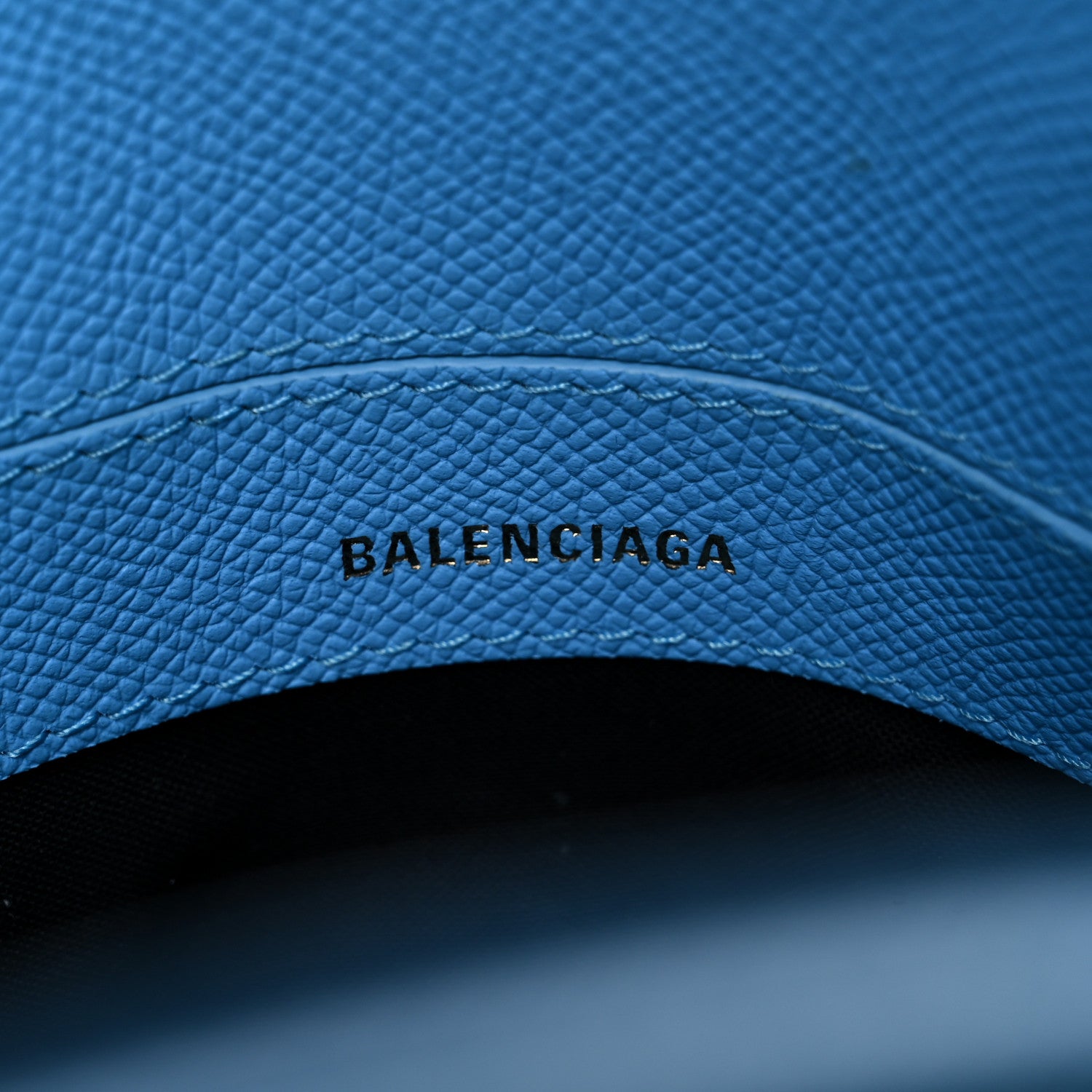 Balenciaga Signature Grained Calfskin Logo XXS Ville Top Handle Bag Baby Blue Black 6 of 20