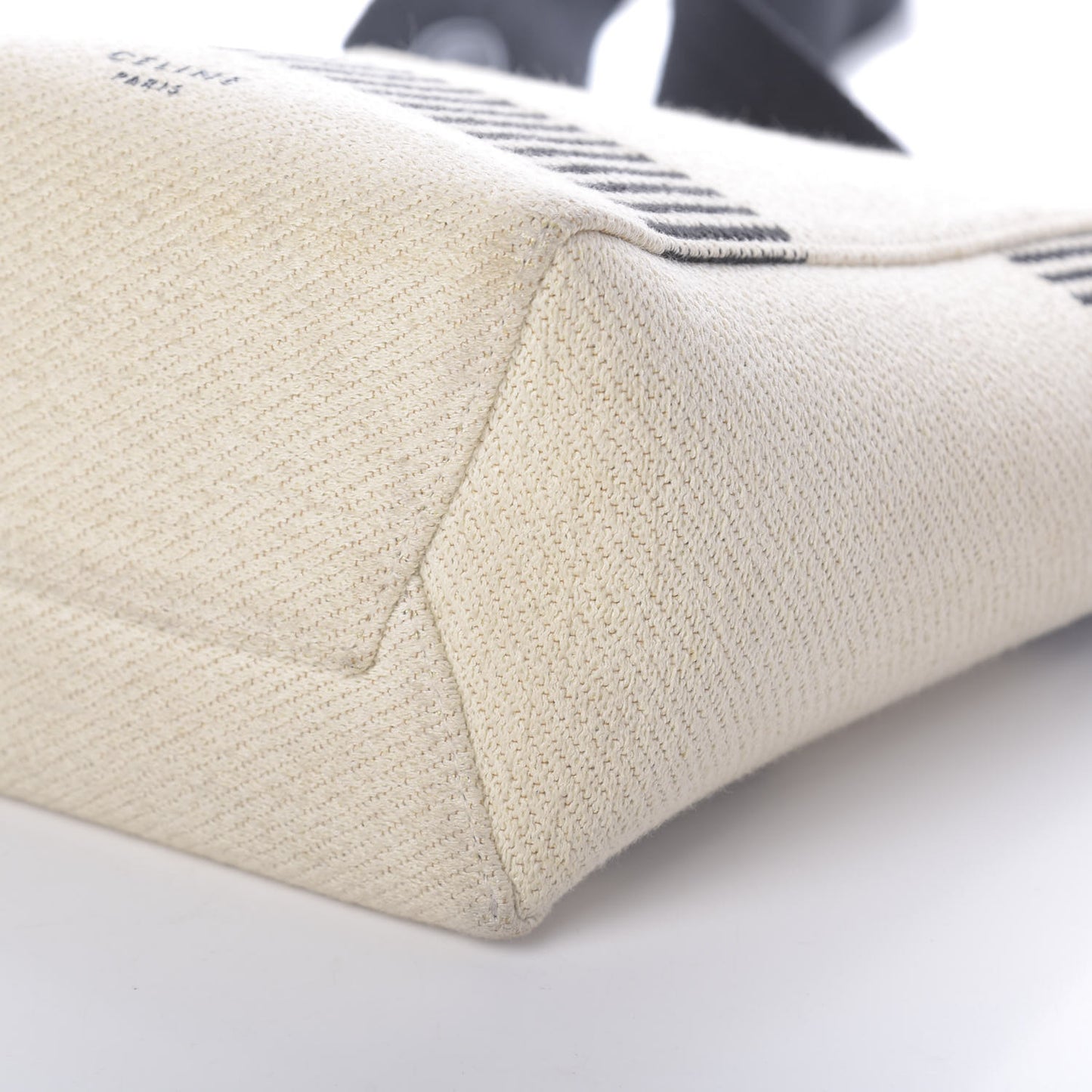 Textured Canvas Small Sangle Bucket Bag Natural