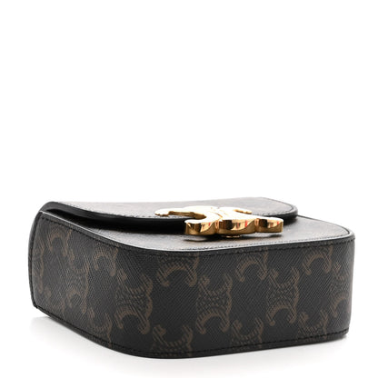 Celine Triomphe Canvas Calfskin Mini Claude Tan 4 of 9