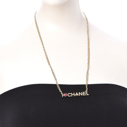 Chanel Chain I Heart Necklace Gold 2 of 6