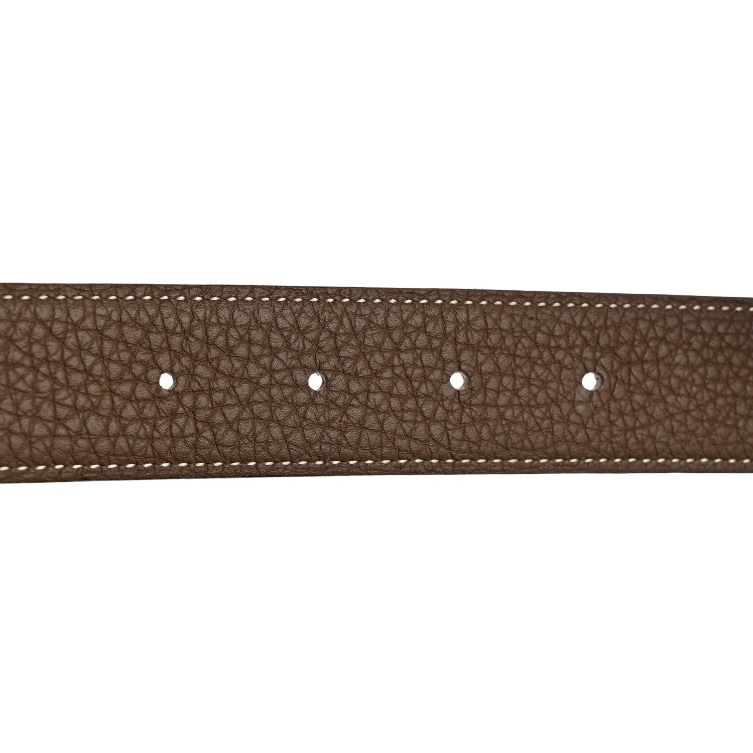 Hermes Box Togo 32mm Belt Strap 90 36 Black Etoupe 4 of 9