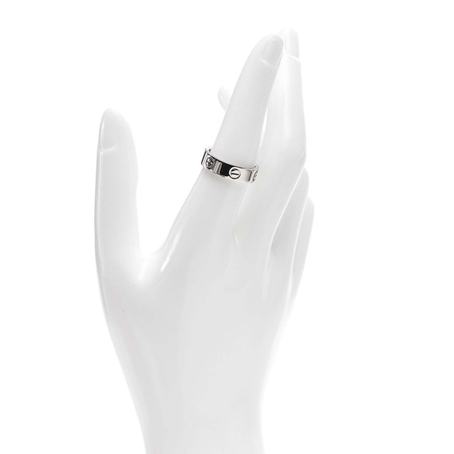 Cartier 18K White Gold 5.5mm LOVE Ring 56 7.5 2 of 5