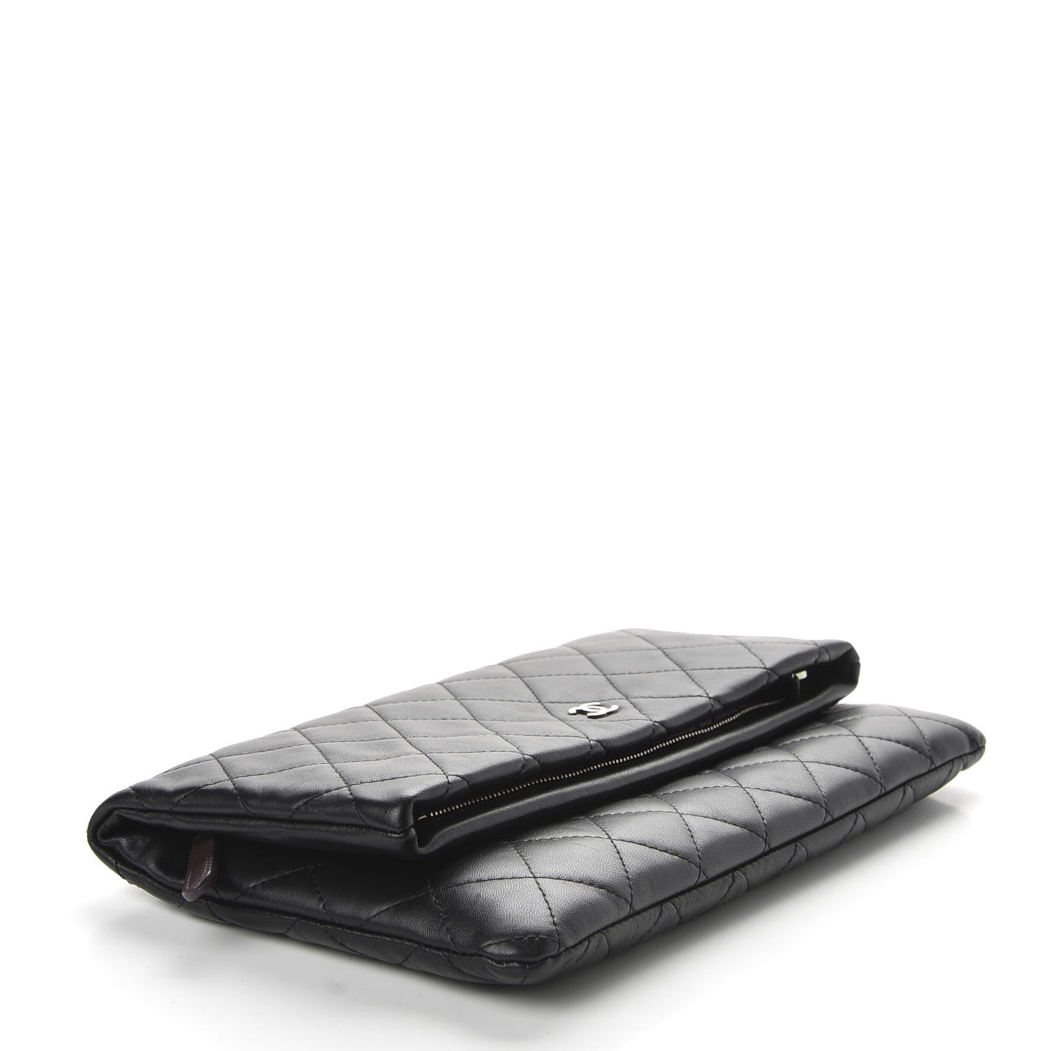 Chanel Lambskin Quilted CC Beauty Clutch Black 4 of 9