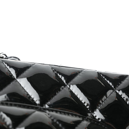 Chanel Patent Quilted Jumbo Double Flap Black 14 of 15