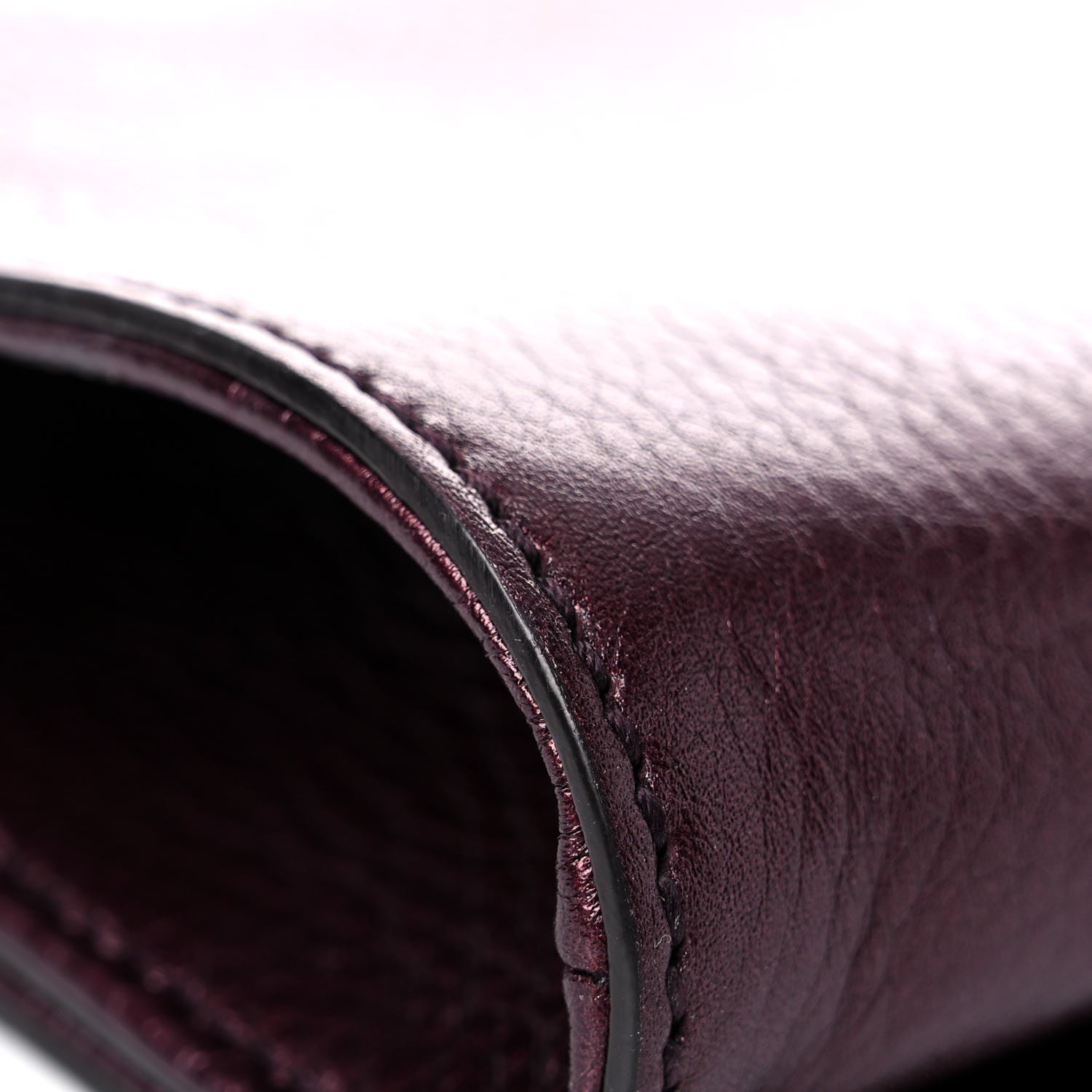 Gucci Metallic Cellarius Calfskin Medium Soho Clutch Classic Burgundy 11 of 13