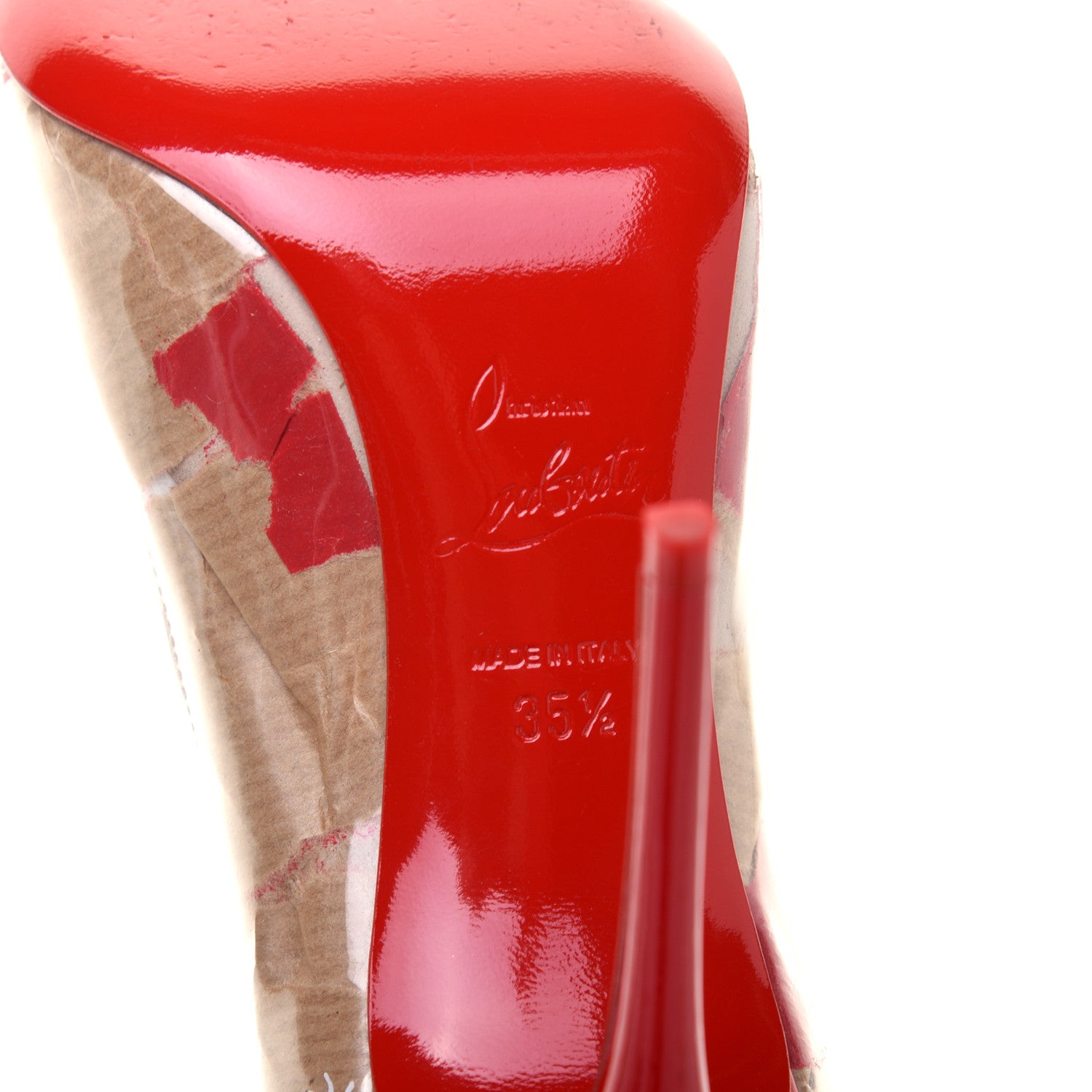 Christian Louboutin PVC Loubi Print So Kate 100 Pumps 35.5 Kraft 6 of 8