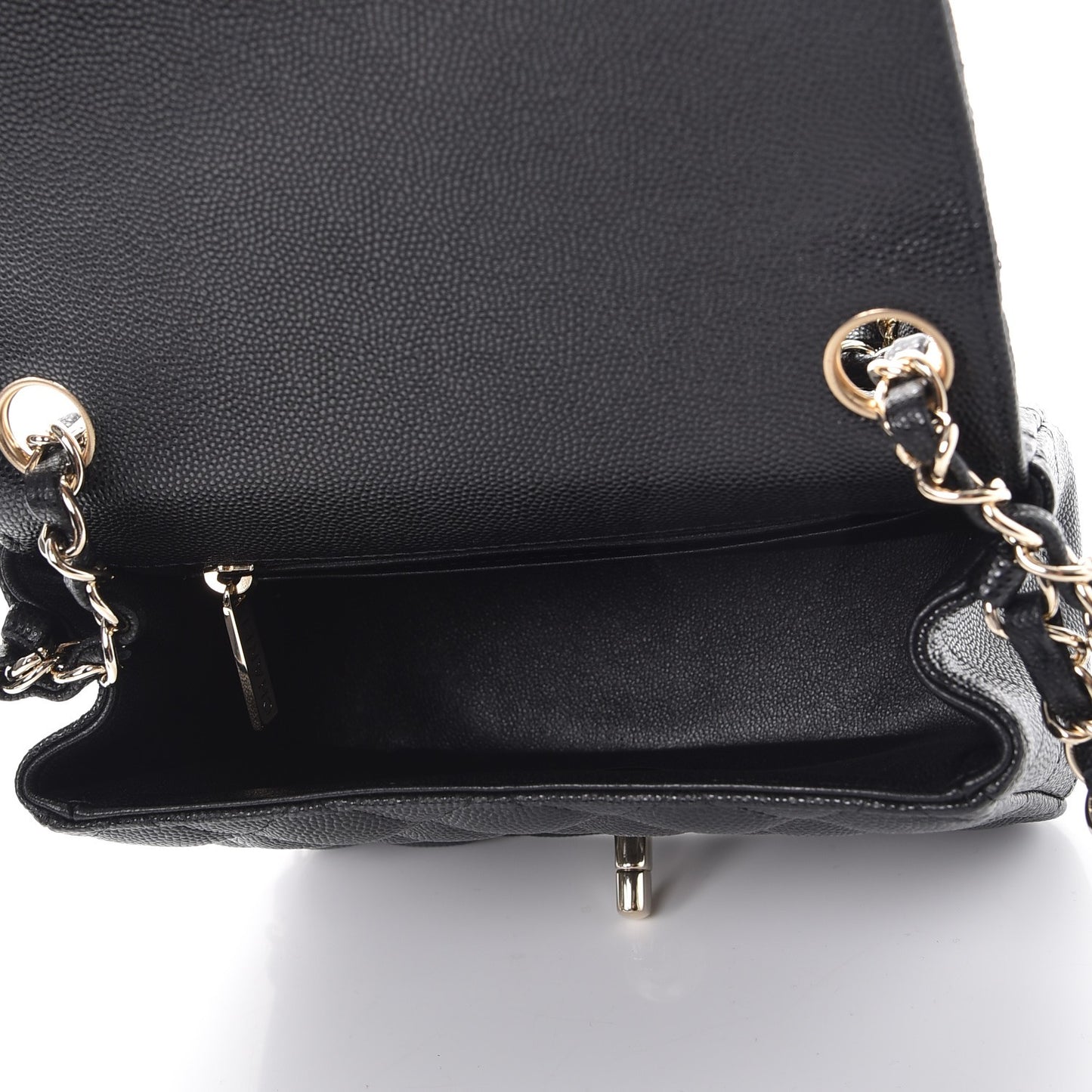 Caviar Quilted Mini Square Flap Black