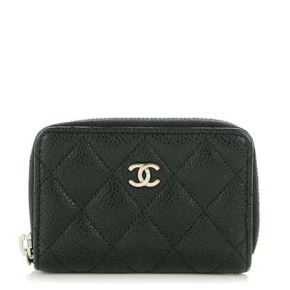 Chanel Caviar Quilted Zip Coin Purse Black 1 of 7