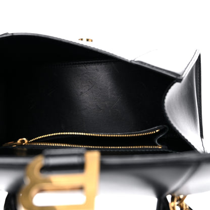 Balenciaga Shiny Box Calfskin Small Hourglass Top Handle Bag Black 5 of 13