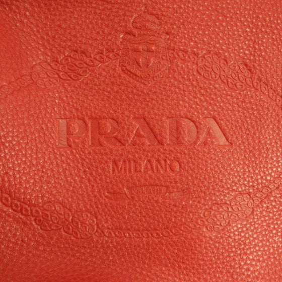 Prada Vitello Daino Shopping Tote Fuoco 13 of 14