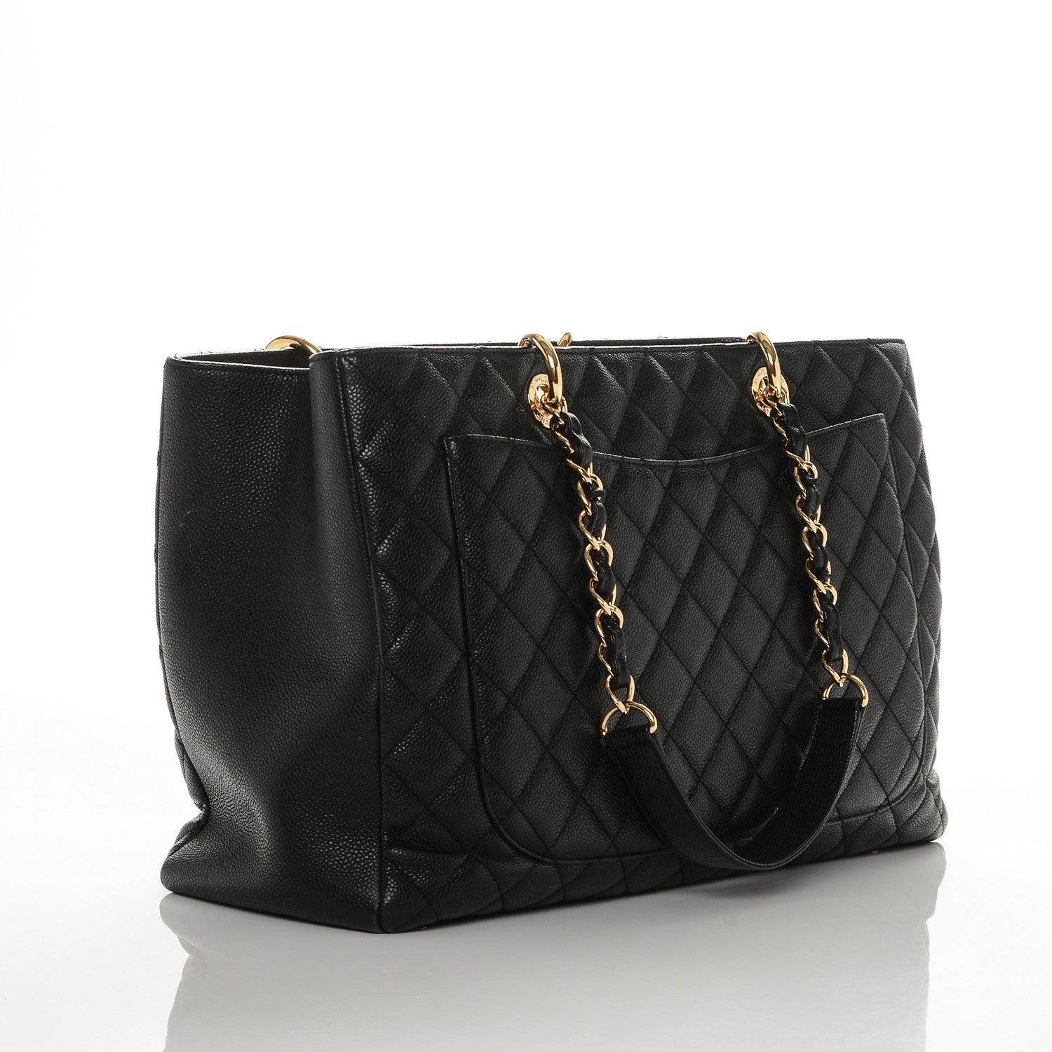 Chanel Caviar Quilted XL Grand Shopping Tote GST Black 3 of 6